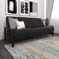 Max Metal Futon Frame Black - Room & Joy -Room & Joy GUEST 5e37f4a2 d0d2 42dd b6b7 31c0b71ee80d