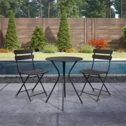 3pc Bistro Set With Folding Chairs - Room & Joy 12 3pc Bistro Set With Folding Chairs - Room & Joy -Room & Joy GUEST 6015900e 1b0c 4b82 a6ce ae63348b41f8
