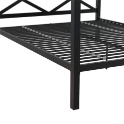 Dax Metal Canopy Bed Black - Room & Joy -Room & Joy GUEST 609ebb14 6bc3 4b5b 8f48 764e14be9941