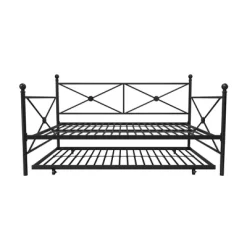 Twin Laura Classic Metal Daybed With Trundle - Room & Joy -Room & Joy GUEST 60bf9b35 d2d8 4cea 9d8f 7f24fc97fd8f