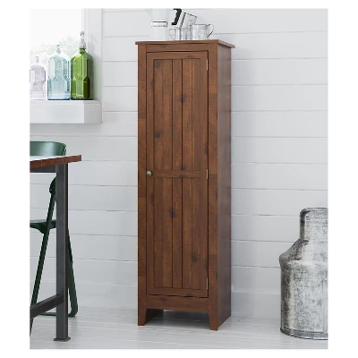 Hagar Single Door Storage Pantry Cabinet Pine - Room And Joy 6 Hagar Single Door Storage Pantry Cabinet Pine - Room And Joy - Image 4