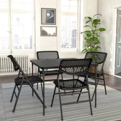 XL 38.5" Fold In Half Card Table With Handle Black - Room & Joy 15 XL 38.5" Fold In Half Card Table With Handle Black - Room & Joy -Room & Joy GUEST 64aea519 5cd2 4094 beb9 e297b1659620