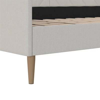 Valerian Upholstered Daybed Gray Linen - Room & Joy 14 Valerian Upholstered Daybed Gray Linen - Room & Joy - Image 12