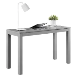 George Large Wood Writing Desk With Drawers Gray - Room & Joy