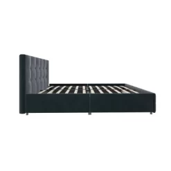 Rosalie Velvet Upholstered Bed W/Storage - Room & Joy -Room & Joy GUEST 68a14377 414b 48c5 83e0 c73143b6ecbb