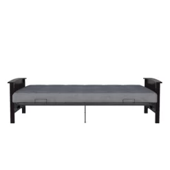 Full Brixen Wood Arm Metal Futon Frame With 6" Mattress - Room & Joy -Room & Joy GUEST 69726c33 72d5 4a12 bfa4 c5e6178be2d6