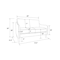 Penny 2 Seater Loveseat Sofa Green Velvet - Room & Joy -Room & Joy GUEST 6d11c2b7 cfb2 4f0e a08d 74114066a7b8