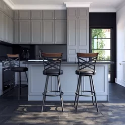 Set Of 3 Nettie Upholstered Adjustable Seat Swivel Barstools Black - Room & Joy 15 Set Of 3 Nettie Upholstered Adjustable Seat Swivel Barstools Black - Room & Joy -Room & Joy GUEST 6def01f2 7b34 4f5f a883 d08f36de0ff4