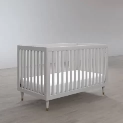 Room & Joy Jonas 3 In 1 Crib - Gray With Metal Legs