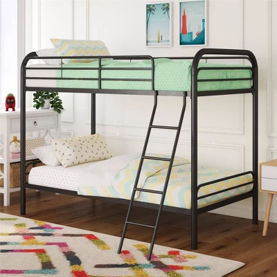 Twin Over Twin Evan Metal Bunk Bed - Room & Joy 3 Twin Over Twin Evan Metal Bunk Bed - Room & Joy