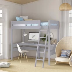 Twin Adryan Loft Bed With Desk - Room & Joy