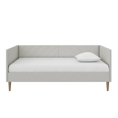 Valerian Upholstered Daybed Gray Linen - Room & Joy 5 Valerian Upholstered Daybed Gray Linen - Room & Joy - Image 3