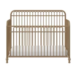 Room & Joy Luna 3-in-1 Convertible Metal Crib JMPA Certified - Gold