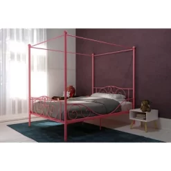 Full Clara Metal Bed Pink - Room & Joy -Room & Joy GUEST 767fbd45 cdb2 4d57 9b3a 866c6dbe178f