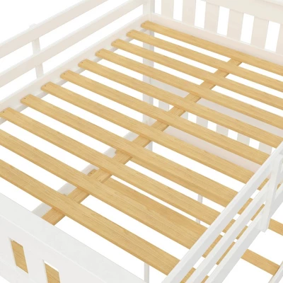 Full Over Full Petty Wood Bunk Bed With USB Port - Room & Joy 13 Full Over Full Petty Wood Bunk Bed With USB Port - Room & Joy - Image 11