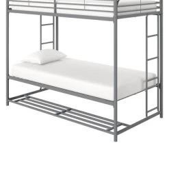 Twin Betony Kids' Bunk Bed With Storage Bins Silver - Room & Joy -Room & Joy GUEST 793b2930 f43b 4c26 b478 b4f7ade8aaf9