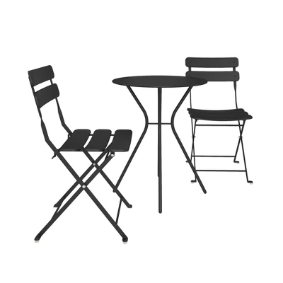 3pc Bistro Set With Folding Chairs - Room & Joy 4 3pc Bistro Set With Folding Chairs - Room & Joy - Image 2