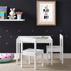 3pc Annya Kiddy Table Set White - Room & Joy