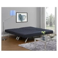 Eve Velvet Upholstered Convertible Futon - Room & Joy -Room & Joy GUEST 8608ae77 0b99 4e21 9acd ff50aa8542f5