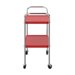 2 Tier Serving Cart Red/Silver - Room And Joy -Room & Joy GUEST 861bb5fc 3371 45a0 86c5 3b278f9a704a