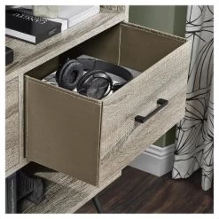 43" Seasons Retro Bookshelf With Bins Sonoma Oak - Room & Joy -Room & Joy GUEST 8806158d 5f6e 42ee 868e 0fb0850e6792