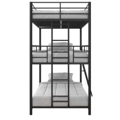Triple Twin Zeke Metal Bunk Bed - Room & Joy -Room & Joy GUEST 886c083f 423b 46b7 9c36 02efeef6e131