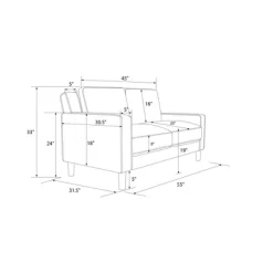 Taliyah Loveseat 2 Seater Sofa - Room & Joy -Room & Joy GUEST 89e23aad d76a 4766 8f39 f77506472b32
