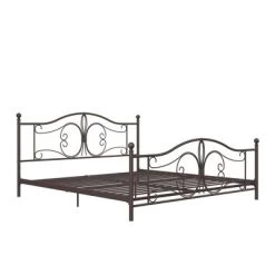King Bellatrix Industrial Modern Metal Bed - Room & Joy -Room & Joy GUEST 8a1f1366 aecf 4f4a 897f 3bae66a4d2d5