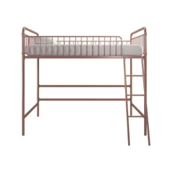 Twin Kaila Metal Loft Bed Rose Gold - Room & Joy -Room & Joy GUEST 8cd0f506 2c68 45ba 8ffc 5ab81c911c2a