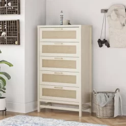 Latta 5 Drawer Dresser Ivory Oak/Faux Rattan - Room & Joy 12 Latta 5 Drawer Dresser Ivory Oak/Faux Rattan - Room & Joy -Room & Joy GUEST 8e074e6d 477d 4ccf a4f7 ed679ce17407