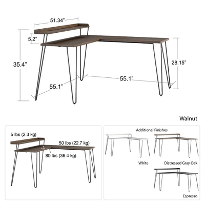 Panama L Desk With Riser - Room & Joy 10 Panama L Desk With Riser - Room & Joy - Image 8