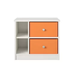 Elannie Avenue Nightstand With 2 Fabric Bins - Room & Joy -Room & Joy GUEST 94602c77 848a 4c96 8ce1 37b909acf584