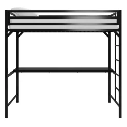 Twin Max Metal Loft Bed With Desk Black - Room & Joy 12 Twin Max Metal Loft Bed With Desk Black - Room & Joy -Room & Joy GUEST 94d1c0bd 989c 4cb6 be10 7262b8d2bae1