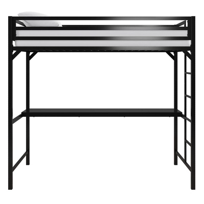 Twin Max Metal Loft Bed With Desk Black - Room & Joy 6 Twin Max Metal Loft Bed With Desk Black - Room & Joy - Image 5