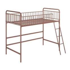 Twin Kaila Metal Loft Bed Rose Gold - Room & Joy -Room & Joy GUEST 974d088e 80b6 4a7b a4be 5c2692786274