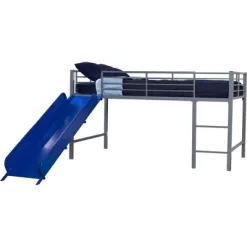 Kids' Melia Junior Metal Loft Bed With Slide - Room & Joy -Room & Joy GUEST 99d43731 fbfd 4faa 905a 6a3fd3460ae2