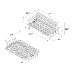 Max Metal Futon Frame Black - Room & Joy -Room & Joy GUEST 9c5f76a1 c9fb 40f2 99b8 eaf8989bfcf1