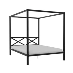 Dax Metal Canopy Bed Black - Room & Joy -Room & Joy GUEST 9f5c4b4f 9fce 4a19 aa53 e0e030f730ef