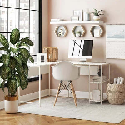 Woodbury L Desk Terrazzo - Room & Joy 3 Woodbury L Desk Terrazzo - Room & Joy