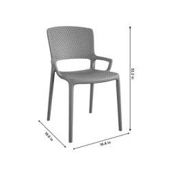 2pk Indoor/Outdoor Stacking Resin Chairs With Square Back & Arms - Room & Joy 16 2pk Indoor/Outdoor Stacking Resin Chairs With Square Back & Arms - Room & Joy -Room & Joy GUEST a61346bc db9c 49be 9e3a 7067ac61dd37