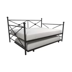 Twin Laura Classic Metal Daybed With Trundle - Room & Joy