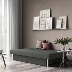 Saddie Futon With Storage Drawers Gray - Room & Joy -Room & Joy GUEST aa2674fd eacd 4cca 89b7 8d480daf02b7