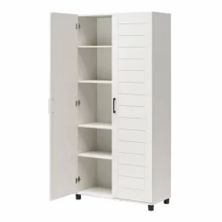 Portford 36" Wide 2 Door Shiplap Cabinet White - Room & Joy -Room & Joy GUEST aa32816f 2e94 415e ba6a 3d5980f91669
