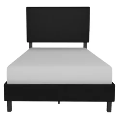 Twin Janford Upholstered Bed Black Faux Leather - Room & Joy -Room & Joy GUEST aab14cea 810b 4208 9406 153879248f41