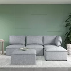 Sybil Modular Chair Gray Linen - Room & Joy -Room & Joy GUEST ab1e55e9 913b 4cbd 886e 6fed7d408c89