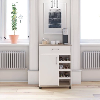 Canturbury Bar Cabinet With Beverage Shelves White - Room & Joy 2 Canturbury Bar Cabinet With Beverage Shelves White - Room & Joy