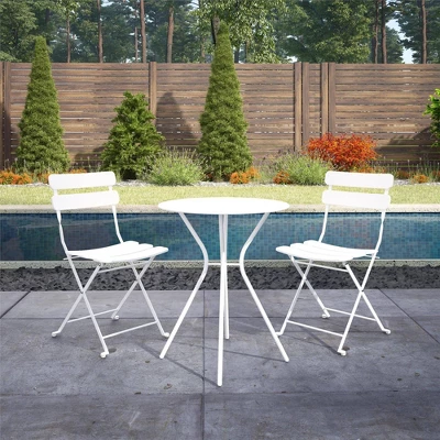 3pc Bistro Set With Folding Chairs - Room & Joy 9 3pc Bistro Set With Folding Chairs - Room & Joy - Image 7