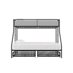 Twin Over Full Jeremy Bunk Bed With Storage Drawers Black - Room & Joy -Room & Joy GUEST b2ebd7ee 3d8a 4db3 9f38 18a6f276a81a