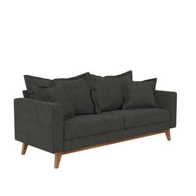 Maryan Pillowback Wood Stretcher Sofa Gray Linen - Room & Joy 5 Maryan Pillowback Wood Stretcher Sofa Gray Linen - Room & Joy - Image 3