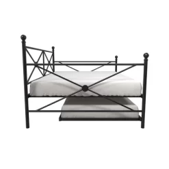Twin Laura Classic Metal Daybed With Trundle - Room & Joy -Room & Joy GUEST ba0ab357 7534 4263 bc65 e77c14bc08b5